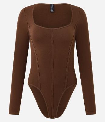 Body em Poliamida Seamless e Decote Quadrado