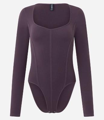 Body em Poliamida Seamless e Decote Quadrado