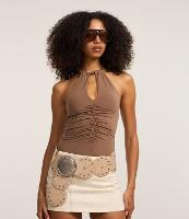 Blusa Frente Única com Franzido e Amarração - 1