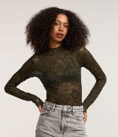 Blusa em Renda Floral com Transparencia - 1