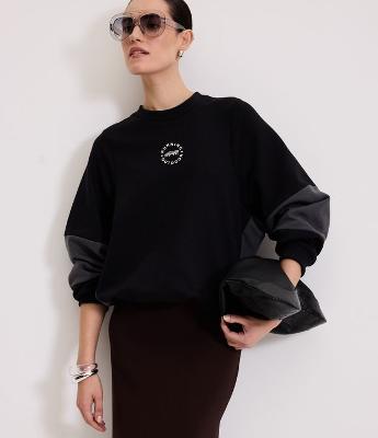 Moletom com Forro Fleece e Lettering com Recortes Running Culture