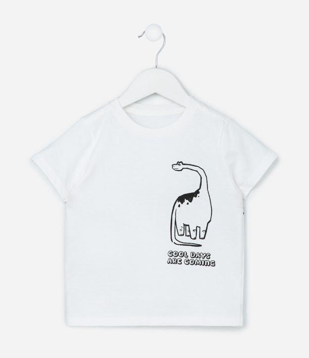 Camiseta Infantil com Estampa Frente e Costas Dinos - Tam 1 a 6 Anos - 1