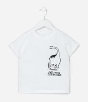 Camiseta Infantil com Estampa Frente e Costas Dinos - Tam 1 a 6 Anos - 1