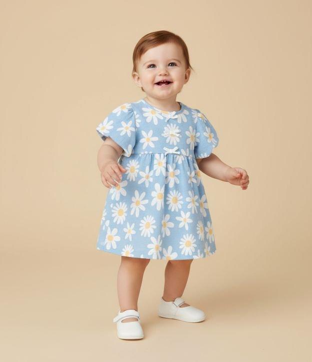 Vestido Infantil com Estampa Margaridas - Tam 0 a 18 meses - 2
