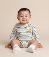 Body Infantil com Estampa Interativa de Gatinho - Tam 0 a 18 meses - 2