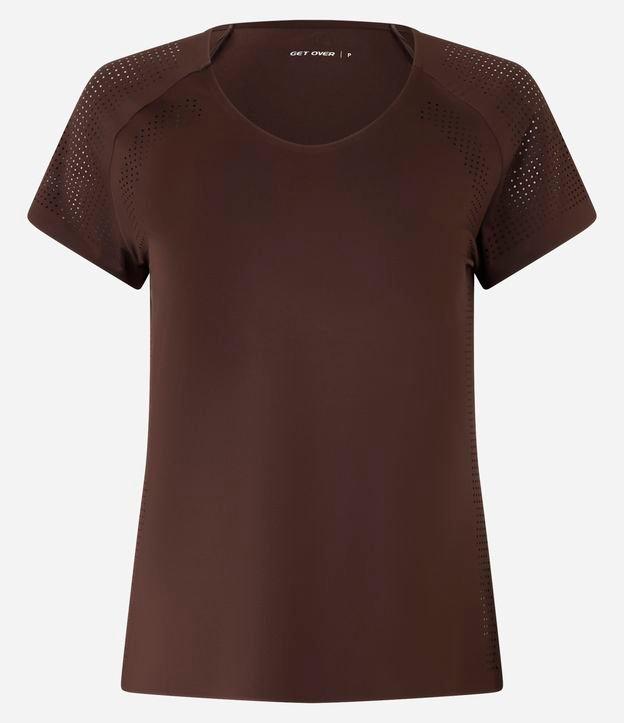 Camiseta Esportiva em Microfibra com Laterais Furadinhas - 1