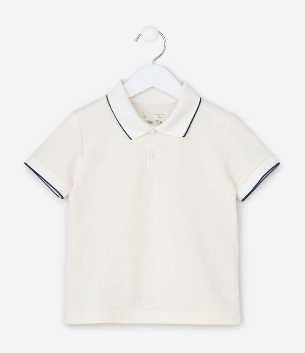 Camiseta Polo Infantil Texturizada - Tam 1 a 6 Anos - 1
