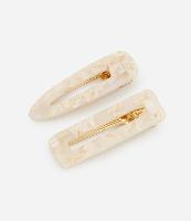 Kit 02 Presilhas de Cabelo em Resina com Efeito Marmorizado - 1