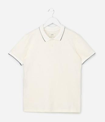 Camiseta Polo Infantil Texturizada - Tam 5 a 14 Anos