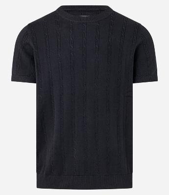 Camiseta em Algodão com Textura Trançada