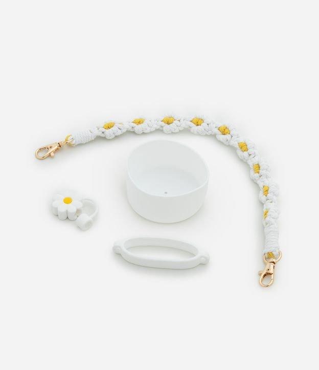 Kit 04 Acessórios de Copo em Silicone com Forma de Flor - 1