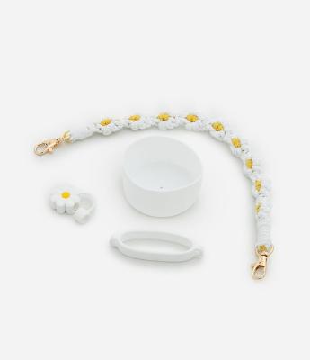 Kit 04 Acessórios de Copo em Silicone com Forma de Flor