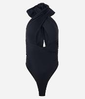 Body em Microfibra com Decote Profundo e Amarração - 1