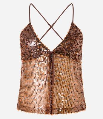 Blusa em Paetês com Amarração no Busto