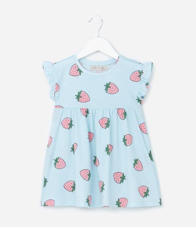 Vestido Infantil com Estampa Morangos - Tam 1 a 6 Anos - 1