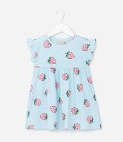 Vestido Infantil com Estampa Morangos - Tam 1 a 6 Anos - 1