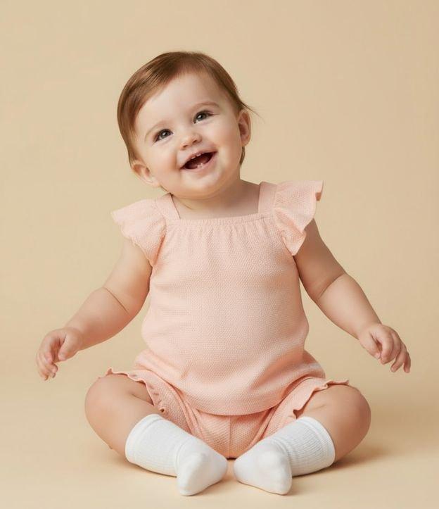 Conjunto Infantil Texturizado com Babadinhos - Tam 0 a 18 meses - 3