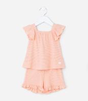 Conjunto Infantil Texturizado com Babadinhos - Tam 0 a 18 meses - 1