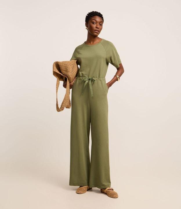 Macacão Reto e Longo em Orly com Amarração na Cintura - 3