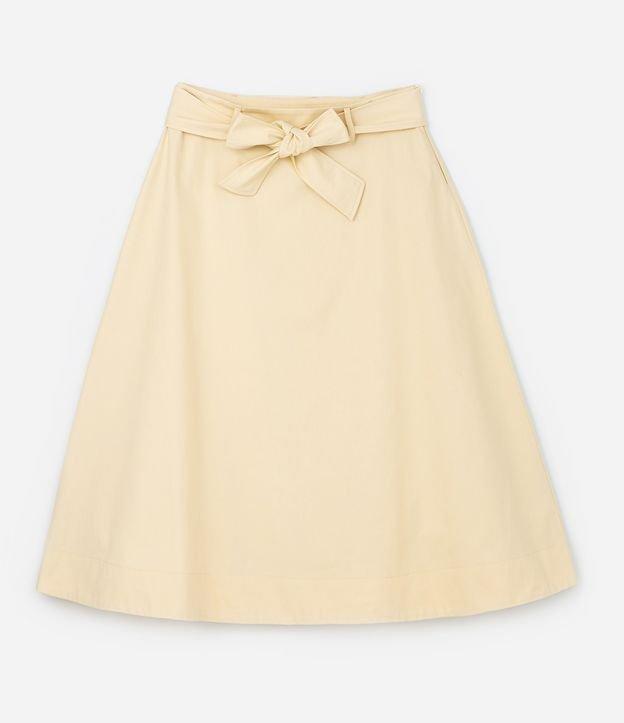 Saia Midi em Sarja com Cinto Faixa Curve & Plus Size - 2