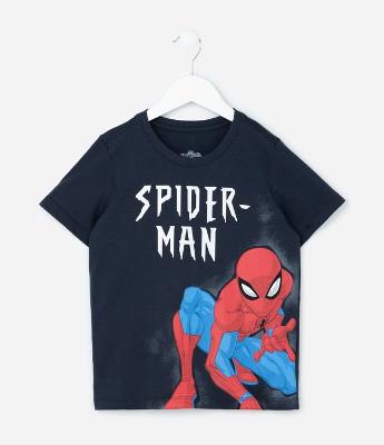 Camiseta Infantil com Estampa do Homem Aranha - Tam 4 a 10 Anos