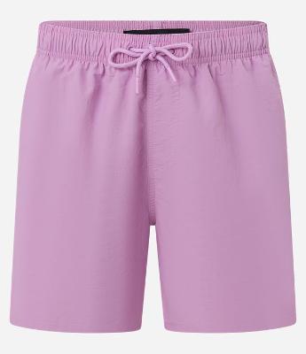 Bermuda de Banho Básica em Microfibra com Cós Elástico e Cordão