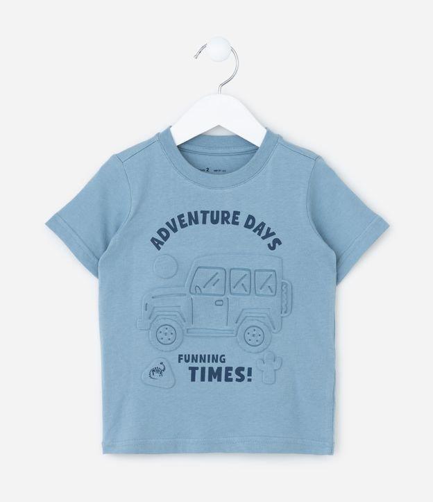 Camiseta Infantil com Estampa em Relevo de Carro - Tam 1 a 6 Anos - 1