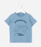 Camiseta Infantil com Estampa em Relevo de Carro - Tam 1 a 6 Anos - 1
