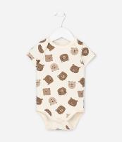 Body Infantil com Estampa de Bichinhos - Tam RN a 18 meses - 1