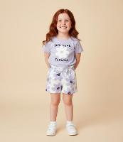Short Infantil com Estampa Florzinhas - Tam 1 a 6 Anos - 2