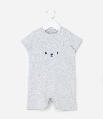 Macaquinho Infantil com Estampa Interativa - Tam 0 a 18 meses