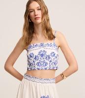 Blusa Cropped em Viscose com Estampa Floral e Lastex - 2