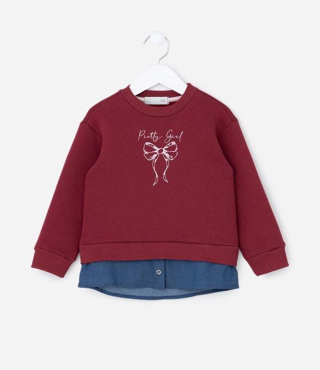 Casaco Infantil em Moletom com Barra Diferenciada - Tam 1 a 6 Anos - 1