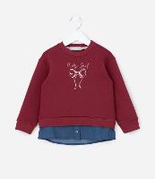 Casaco Infantil em Moletom com Barra Diferenciada - Tam 1 a 6 Anos - 1