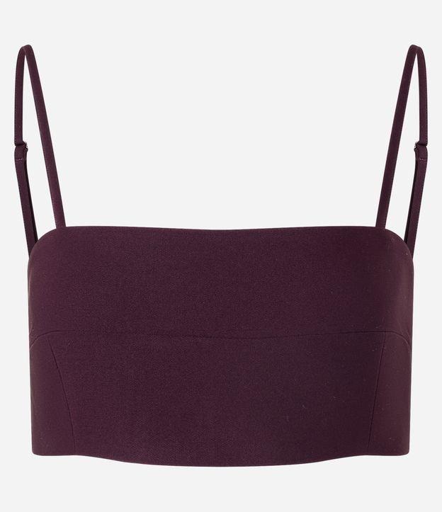 Blusa Cropped em Alfaiataria com Zíper nas Costas - 1