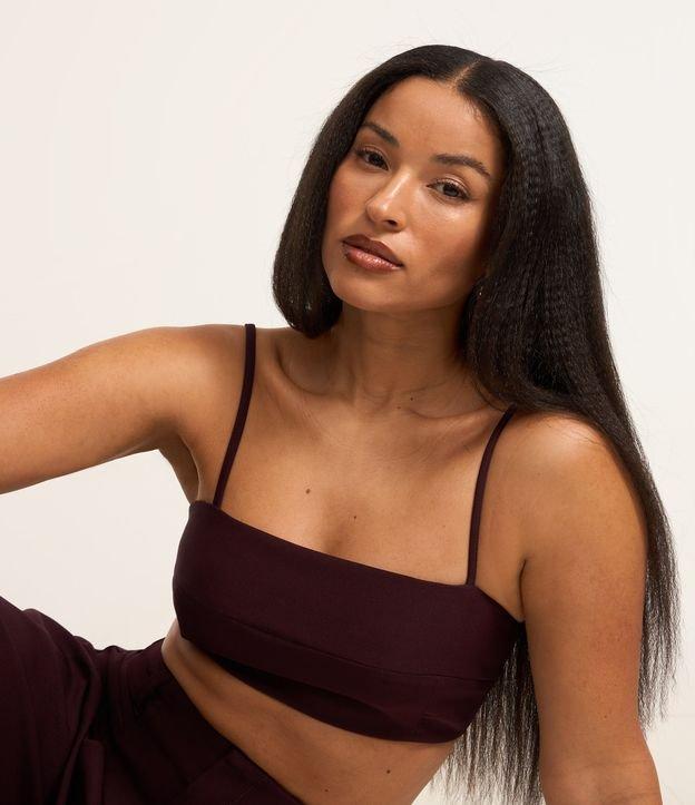 Blusa Cropped em Alfaiataria com Zíper nas Costas - 2