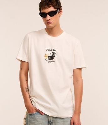 Camiseta T-Shirt em Algodão com Estampa Duality Chaos Order