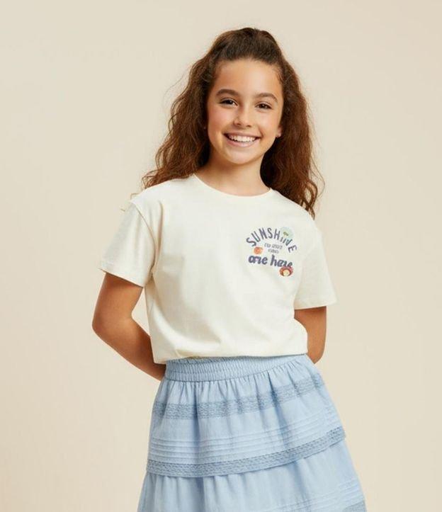 Camiseta Boxy Infantil com Estampa Frente e Costas Sunshine - Tam 5 a 14 Anos - 2