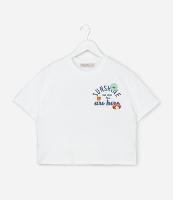 Camiseta Boxy Infantil com Estampa Frente e Costas Sunshine - Tam 5 a 14 Anos - 1