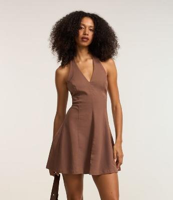 Vestido Curto em Alfaiataria Frente Única