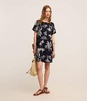 Vestido T-Shirt Reto em Viscose com Estampa Coqueiros - 2