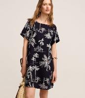 Vestido T-Shirt Reto em Viscose com Estampa Coqueiros - 3