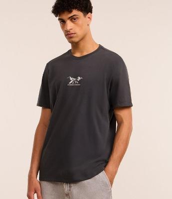 Camiseta em Algodão com Estampa Montanha