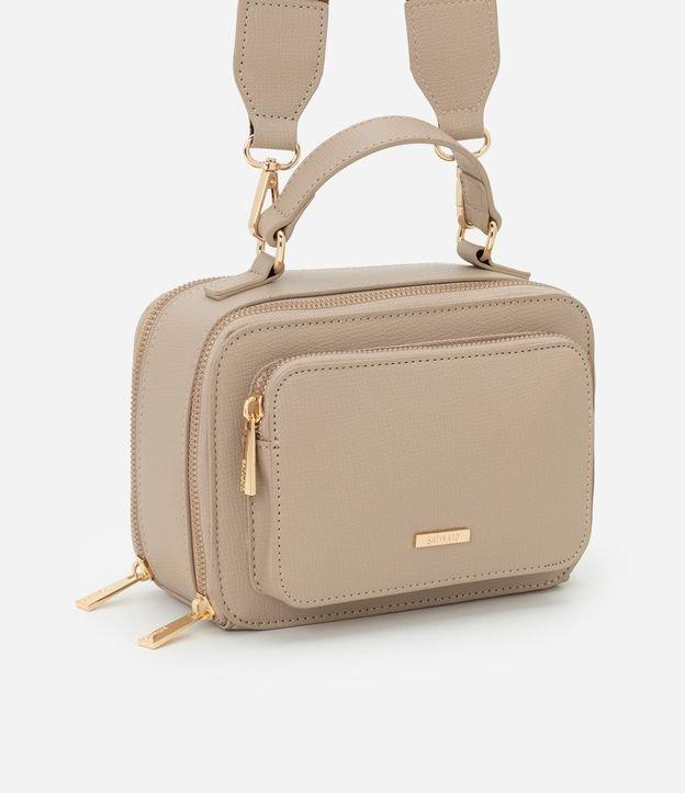 Bolsa Câmera Bag Transversal Pequena com Bolso Frontal e Alça de Gorgorão - 1