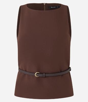 Blusa Alfaiatada com Cinto de Fivela Redonda