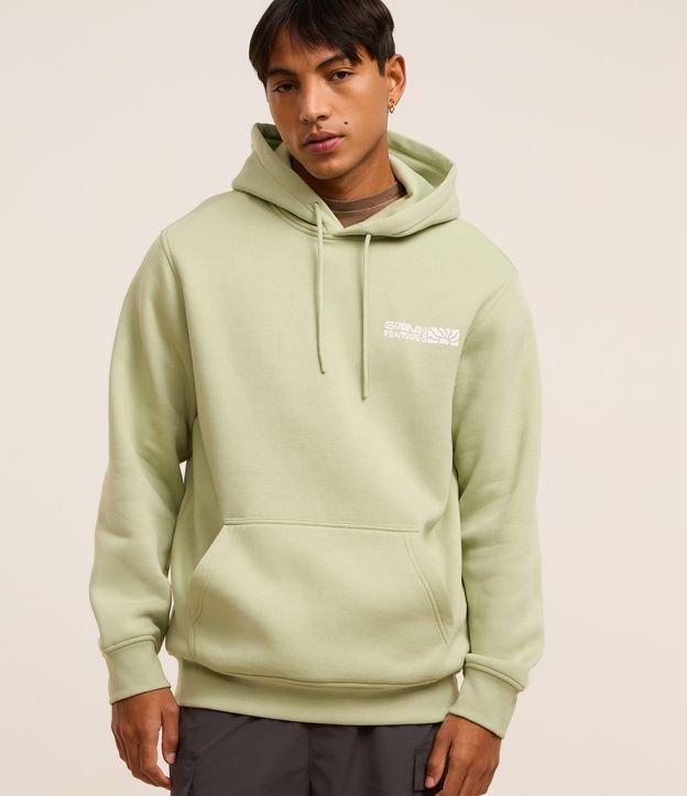 Casaco Fechado em Moletom com Felpa Estampa Localizada Coqueiros - 1