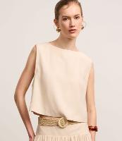 Blusa Boho em Viscose com Costura Aparente e Forro na Cava - 2