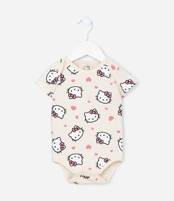 Body Infantil com Estampa da Hello Kitty - Tam RN a 18 meses