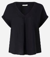 Blusa em Viscolinho com Recorte e Dobra na Manga Curta - 1