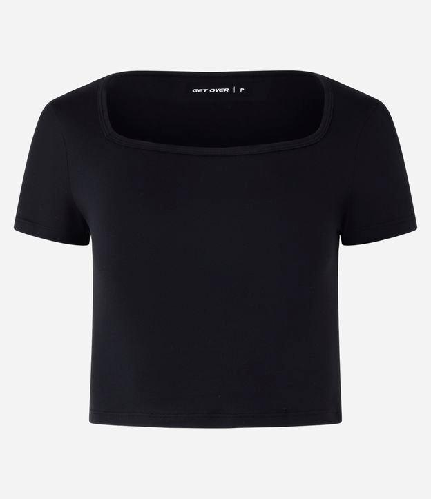 Camiseta Cropped Esportiva em Microfibra com Toque Suave - 1